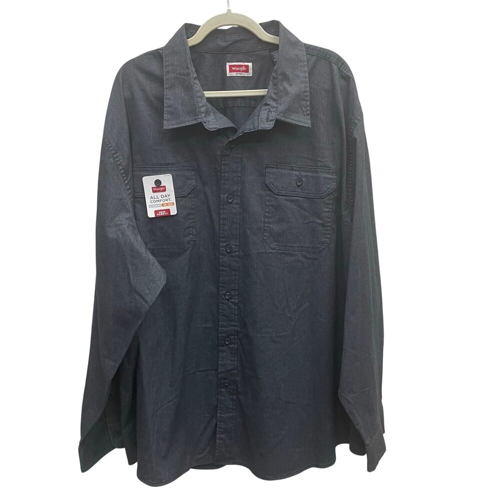 Wrangler Men's Epic Soft Long Sleeve Relaxed Fit Denim Shirt Size 3XL NEW